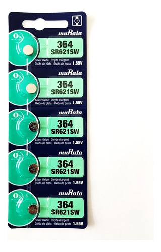 Pila Reloj Murata/sony 364 Sr621sw 1.55v Pack X 5