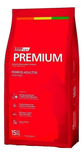 Alimento Vitalcan Premium Adulto Mix 15 kg