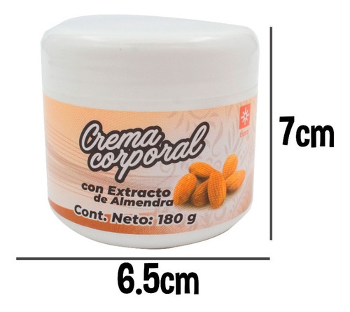 Crema Corporal Extracto De Almendra Suave Piel Hidratante Almendras