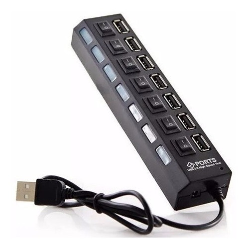 Hub Multiplicador 7 Puertos Usb 2.0 Led Activo Pasivo Tienda