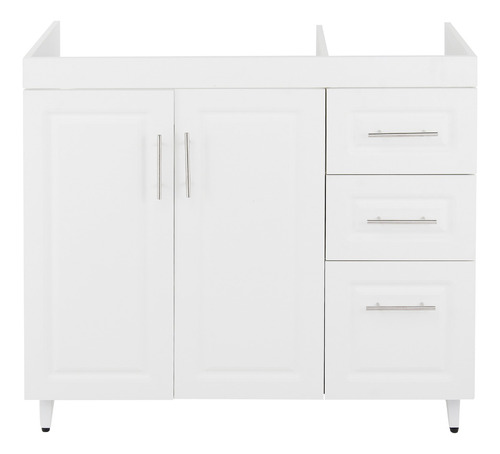 Mueble De Cocina Termolaminado Blanco 1 Mts (sin Cubierta)