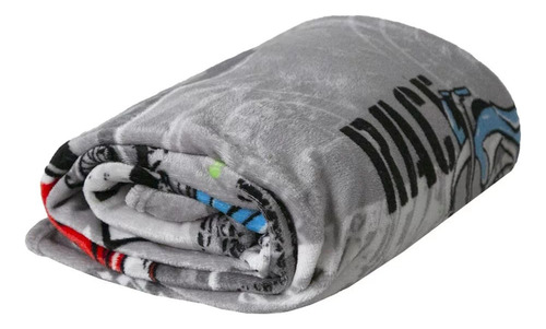 Cobertor Ligero Rally Individual Motocicletas Elefantito Color Gris