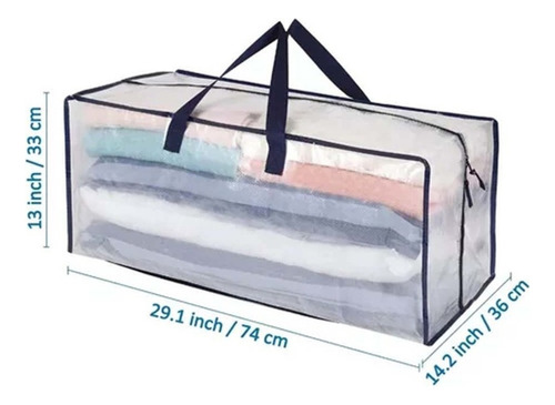 4 Bolsas De Mudanza Transparentes Extra Grandes Con Correas