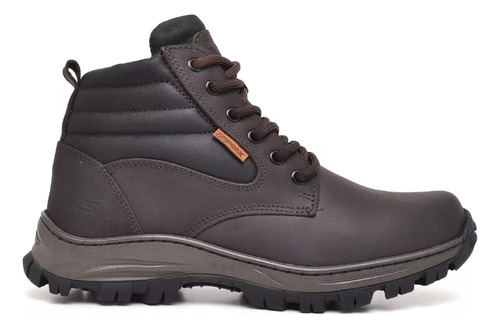 Botina Com C.a Em Couro Masculino Bota Gogowear + Pal. Gel