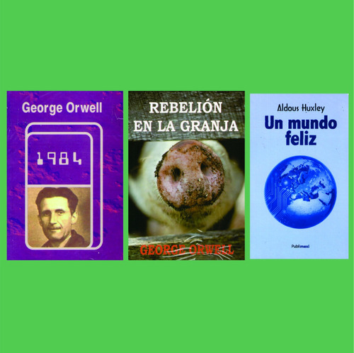 Orwell Huxley Lote X 3 Libros 1984 Rebelión En La Granja