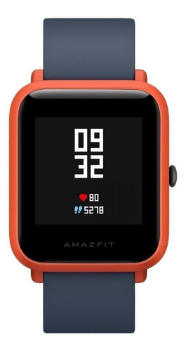 Smartwatch Amazfit Basic Bip 1.28" caja de  policarbonato  cinnabar red, malla  cinnabar red A1608