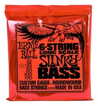 Comprar Cuerdas Bajo Electrico 6 Ernie Ball Slinky Long Scale 32-130