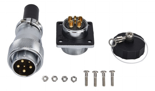 Conector De Alimentación Impermeable De 6 Pines De Aleación