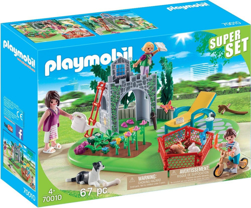Playmobil Jardin Con Mama Y Niños 70010 Super Set Ink Edu