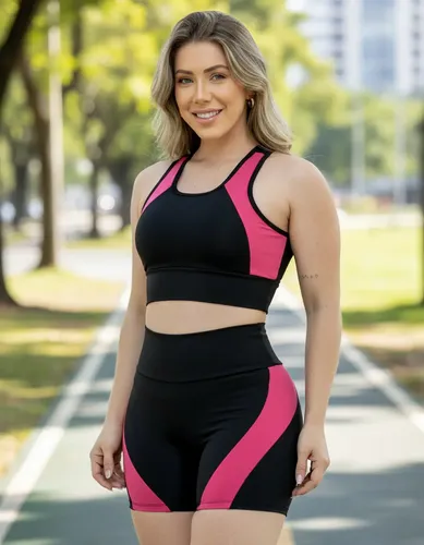 Conjunto Fitness Feminino Roupa Academia Short E Top