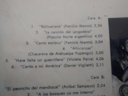 Vinilo Lp De Gabriel Salinas - Canto A Mi America (u604