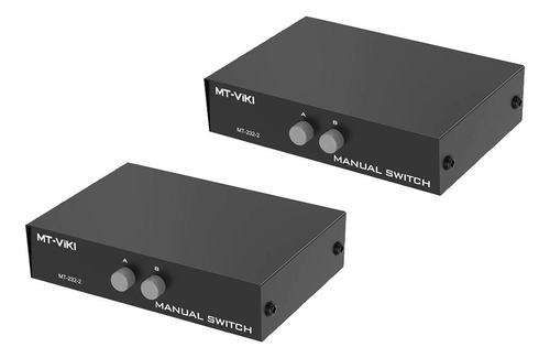 2pcs Db 9pin Red 2port Switch Rs232 Switcher Caja Ethernet