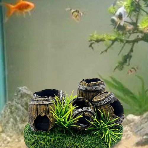 Decoración De Pecera De Resina, Juego Artificial Para