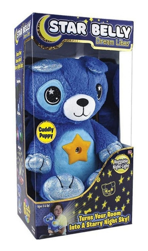 Star Belly Dream Bear con un hermoso proyector de estrellas azules o rosas, según disponibilidad de stock