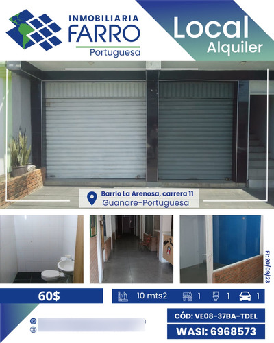 Se Alquila Local Carrera 11 Barrio La  Arenosa Ve-08