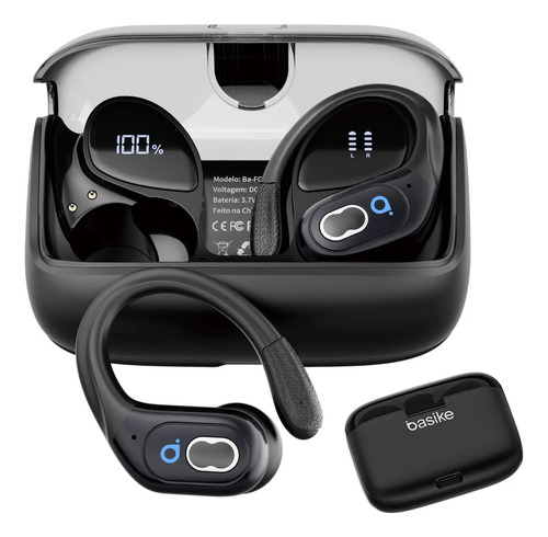 Fone De Ouvido Bluetooth Corrida Gancho Prova D'água Com Gan