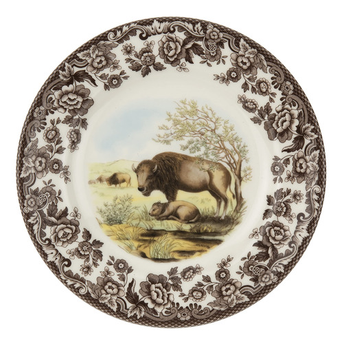 Spode Plato Ensalada Woodland Bisonte 8  Perfecto Para Otra