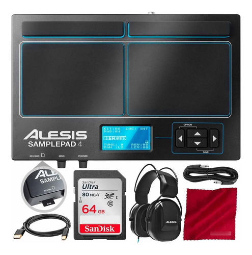 Alesis Samplepad 4 With Bundle Accessory Kit | Compacount