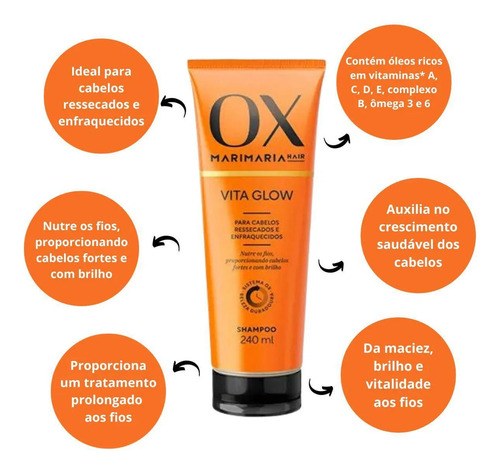 Nutrição Pro Cabelo Ox Mari Maria Kit Com Shampoo E Máscara