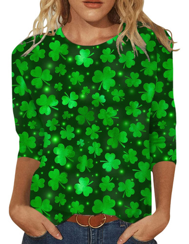 Camiseta Con Estampado Del Día De San Patricio Para Mujer, T