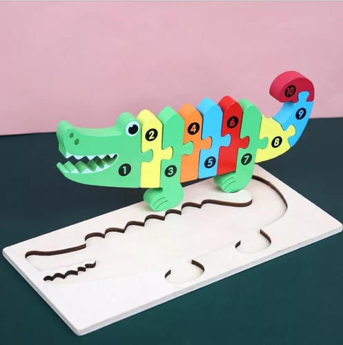 Imagen 5 de 8 de Kit Rompecabezas Didácticos Madera Juguetes Niños 20% Off