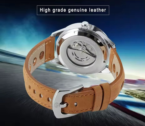 Reloj Mecánico Automático Forsining For19 Brown Black Marrón Negro Negro