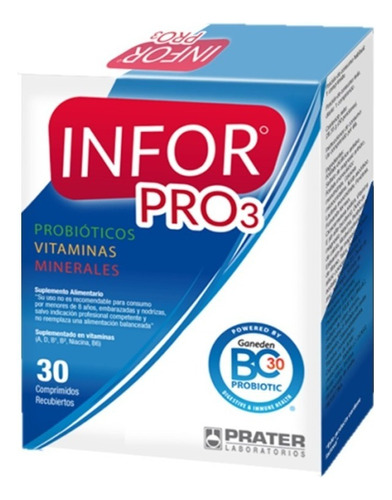 Infor Pro 3 X 30 Comprimidos Multivitaminicos  Original