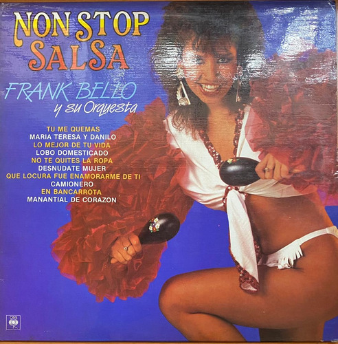 Disco Lp - Frank Bello Y Su Orquesta / Non Stop Salsa. Album