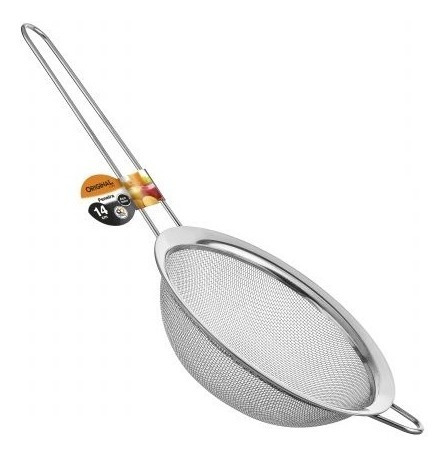 Imagem 1 de 1 de Peneira Coador Para Cozinha Inox Original 14cm