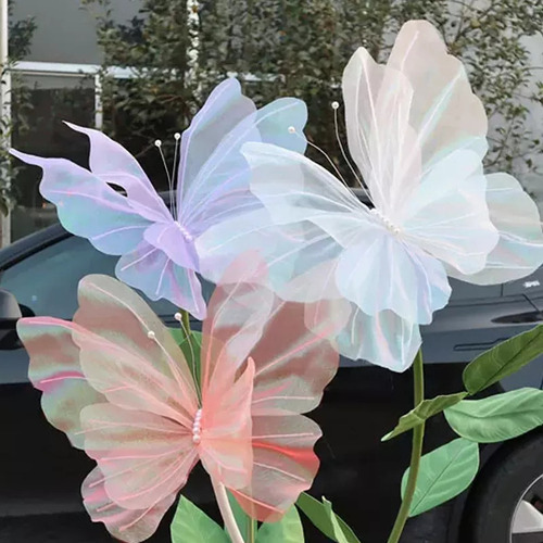 Estacas De Jardín Y Patio Con Forma De Mariposas De 50 Cm,