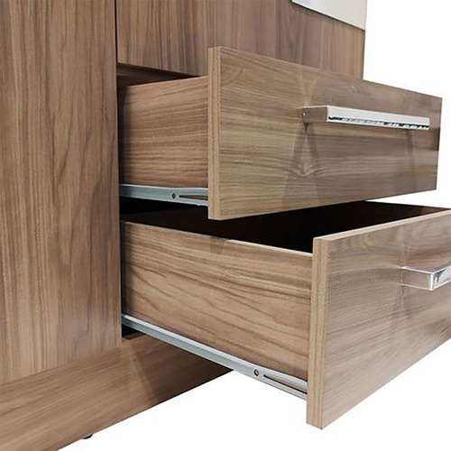 Ropero 4 Puertas 2 Cajones 3 Repisas Maple Mdp +espejo