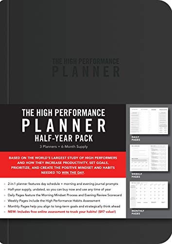 The High Performance Planner Halfyear Pack 3 Planners = 6mon