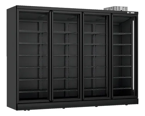 comprar Vitrina Expositor Vertical 4 Puertas Iccold Cr-280a 2947 Lt Color Negro