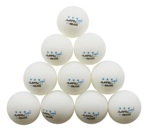 Mapol 50 Blanco 3-star Mesa De Ping Pong Bolas Premium De Fo