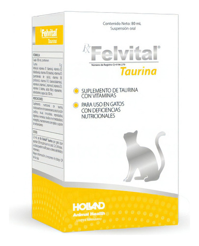 Holland Felvital Taurina, Vitaminas Y Antioxidantes P/gatos