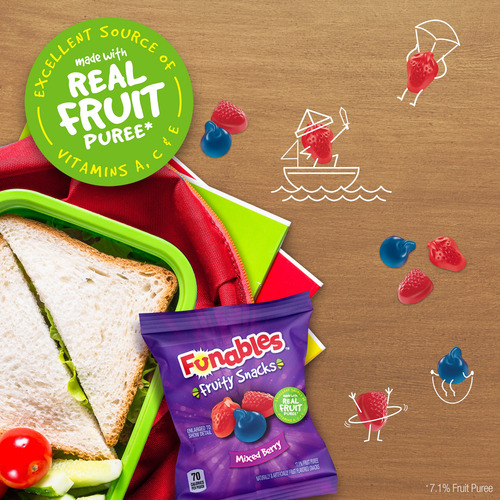 Funables Fruity Snacks Mixed Berry Fruit Snacks, 40 Pz