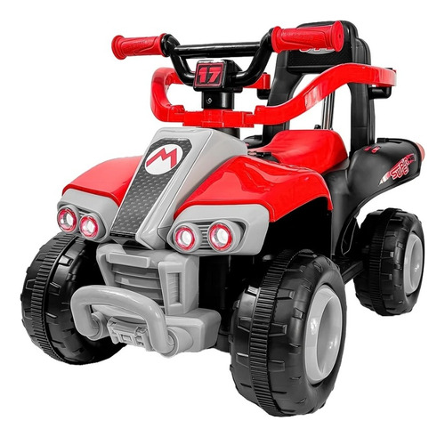 Quadriciclo Elétrico 6v Infantil, Com Empurrador Dirigível