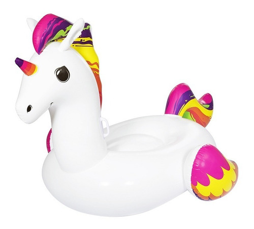 Unicornio Inflable Montable Salvavidas Juvenil Flotador