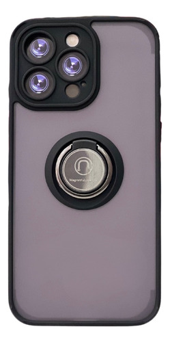 Funda Iphone 13,pro,max Uso Rudo Con Anillo Mattering Negro 13 Pro Negro