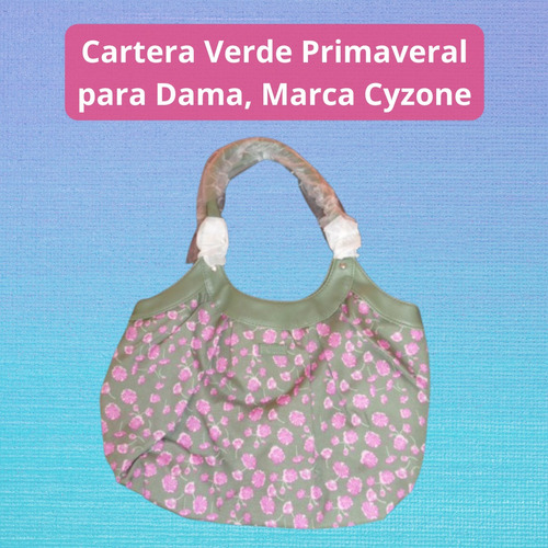 Cartera Verde Primaveral Para Dama