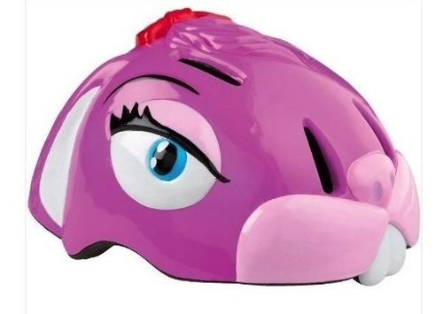 Capacete Infantil Crazy Stuff Pink Bunny Para Bike Bicicleta