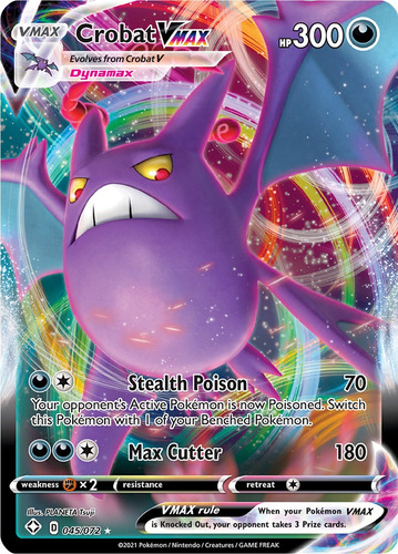 Cartas Pokemon Crobat Vmax 45/72 Shining Fates Shf (Usado)