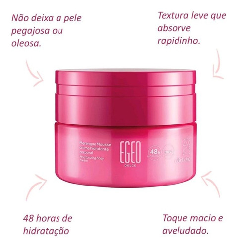 Mousse Creme Hidratante Corporal Egeo Dolce 250g O Boticário