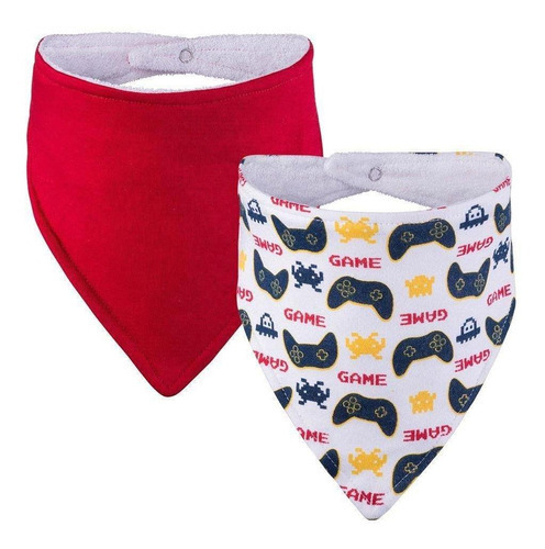 Kit Babador Bandana Pimpolho Gamer / Vermelho Liso Tam Único