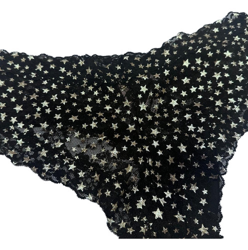 Pantie Cheeky Encaje Victorias Secret Estrellas Doradas M