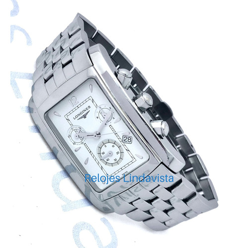 Reloj Longines Dolce Vita Cronógrafo Jumbo Blanco Acero