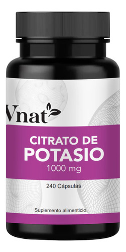 Citrato De Potasio Vnat 1000mg Con 240 Caps Equilibrio Ph Po