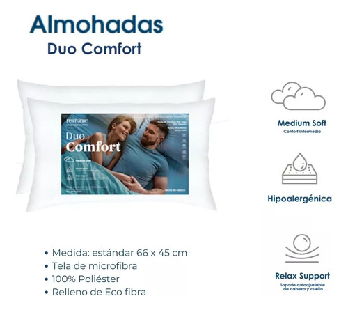 Kit Colchón Individual Restonic Calm + Almohadas