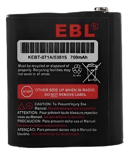 3.6v 700mah Ni-mh Batería 53615 Para Radio Motorola Kebt-071