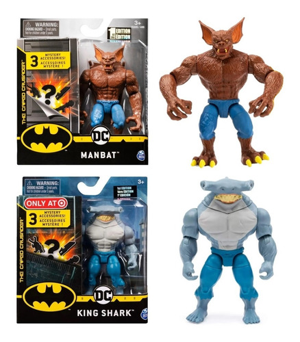 Pack King Shark + Man Bat The Caped Crusader Spin Master